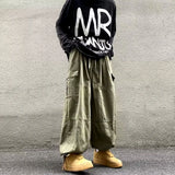 Wiaofellas  -  Japanese Men's Y2K Vintage Casual Cargo Baggy Wide Leg Pants Sweatpants Hip Hop Track Pants Men Harajuku Korean Style