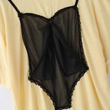 WIAOFELLAS  -  Men T Shirt Lace Patchwork O-neck Short Sleeve Loose Male Tee Tops Streetwear Summer 2025 Fashion Men Clothing S-5XL