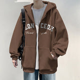Wiaofellas  -  American Streetwear Letter Printed Zip Up Hoodies Men's New Hip Hop Long Sleeve Hoody Sweatshirts Oversized Y2K Tracksuit