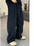 WIAOFELLAS  -  Vintage Baggy Man Gray Sweatpants Joggings Korean Fashion Sports Pants Harajuku Casual Loose Trousers Spring Autumn Men Clothing