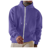 WIAOFELLAS  -  Men's Fleece Pocket Hoodie Men's Fall and Winter Street Casual Hoodie Outdoor Loose Sweatshirt Multi-color Option