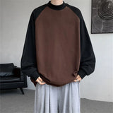 WIAOFELLAS  -  Spring Autumn New Casual Sweatshirts Men Harajuku Loose Streetwear Hoodies Male O-Neck Patchwork Pullover Hoody Plus Size M-8XL