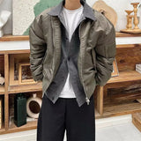 WIAOFELLAS  -  Senior sense patchwork fake two pilot coats men's spring American vintage Instagram fashion loose street jacket