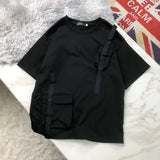 WIAOFELLAS  -  Fashion Ribbons Short Sleeved T Shirts Men Streetwear Y2k Harajuku Trending Women Men Tee Shorts Hip Hop Casual Summer Tops Tees