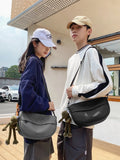WIAOFELLAS  -  Shoulder bag men solid color casual youth simple fashion new Messenger bag