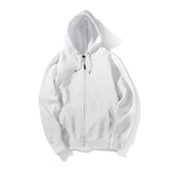 WIAOFELLAS  -  New  Plain Mens Zip Up Hoody Jacket Sweatshirt Hooded Zipper male Top Outerwear Black Gray Boutique men Free shipping