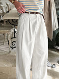 Wiaofellas  -  Elegant casual pants, loose straight leg pants, men's suit pants, formal pants, for daily wear, men's wear [excluding belt]