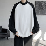 WIAOFELLAS  -  Spring Autumn New Casual Sweatshirts Men Harajuku Loose Streetwear Hoodies Male O-Neck Patchwork Pullover Hoody Plus Size M-8XL