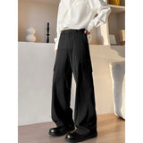 WIAOFELLAS  -  American Sle Large Size Patchwork Big ket High Quali Men's Casual Pants Trendy Brand Simple Match Haome Long Pants