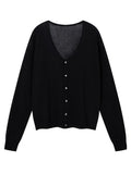 WIAOFELLAS  -  Trendy Mens Transparent Deep V Neck Cardigans Sexy Hollow Out Long Sleeve Knitted Tops Men Spring Summer Vintage Slim Fit Shirts