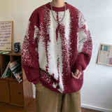 Wiaofellas  -  Winter Sweaters Men Warm Retro Knitted Pullovers Men Oversized Streetwear Loose Long Sleeved Sweaters Mens Jumper Clothes