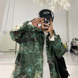 WIAOFELLAS  -  Trendy Brand Retro Oil Painting Printed Long-sleeved Shirt Men Street Loose Casual Couple Shirt Jacket