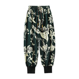 WIAOFELLAS  -  Retro Floral Pattern Harlan Pants Summer Thin Casual Pants for Men Asian Style Large Size Baggy Trousers