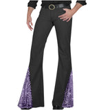 Wiaofellas  -  Men's Casual Vintage Spliced Chip Flared Pants