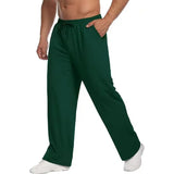 Wiaofellas  -  Men's Open Straight Fitness Sports Pants Casual Pants with Pockets