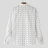 Wiaofellas  -  Men Shirt Striped Printing Lapel Long Sleeve Loose Men Clothing Streetwear Fashion Casual Tops Male Shirts S-5XL