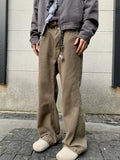 WIAOFELLAS  -  New American Style Casual Vintage Straight-leg Jeans for Men Loose Fit Clean Fit Trendy Spring Autumn Niche Pants