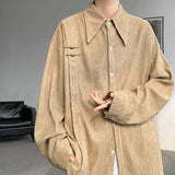 Wiaofellas  -  Spring New Simple Solid Color Design and Temperament Men's Shirt Fashionable Casual Shirt