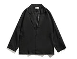 WIAOFELLAS  -  Men Blazers Daily Simple Commuting Style Solid Aesthetic Trendy Comfortable Japanese Basic Chic Outwear Spring Autumn Handsome