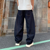WIAOFELLAS  -  Popular Dark Blue Men's Denim Bloomers Wide Leg Y2k Pants New Spring Street Clothing