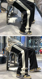 WIAOFELLAS  -  Hong Kong Style Spliced Wide Leg Casual Pants Men's and Women's Versatile Pants Sports Pants Loose Pants Trendy