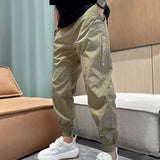 WIAOFELLAS  -  Mens Leggings Hook And Loop Fastener Thin Trousers Streetwear Breathable Versatile Jogging Casual Pants Men'S Clothing Spring
