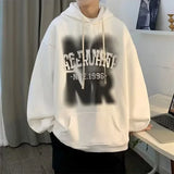 WIAOFELLAS  -  New Goth Letter Print Hooded Sweatshirts For Men Vintage Cotton Fleece Hoodies Hip Hop Fashion Y2K Streetwear Hoody Clothes