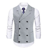 WIAOFELLAS  -  Autumn New Men's Casual Vest Slim and Fashionable Printed Versatile Button Splicing Business Vest