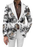 WIAOFELLAS  -  New Spring and Autumn Men's Casual Suit Digital Printing Tie Dyeing Classic Tiger Fashion Street Party Dress Coat Large size Top