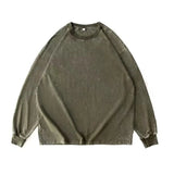Wiaofellas  -  Long Sleeve Retro Tops Tees Men Oversized Vintage T-Shirts Soild Cotton Shirts Casual Classic T Shirt Male Clothes Streetwear