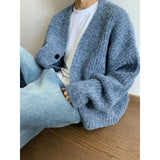 WIAOFELLAS  -  American fashion brand high-end sweater jacket Maillard retro wool cardigan knitted top men jersey for women