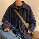 WIAOFELLAS  -  American Retro Corduroy Jackets Men's High Street Loose Casual Personality Niche Jacket Men Tops Overcoat Male Clothes