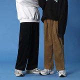 Wiaofellas  -  Winter Thick Corduroy Pants Men Warm Vintage Casual Pants Men Japanese Streetwear Loose Wide Leg Pants Men Thicken Trousers