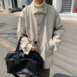 Wiaofellas  -  Autumn Trench Coat Men Warm Oversized Casual Long Coat Men Streetwear Korean Loose Thick Windbreaker Jacket Mens Overcoat M-2XL