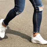 WIAOFELLAS  -  Plus Size S-3XL Men Ripped Jeans Spring Autumn Fashion Casual Washed Slim Skinny Pencil Long Denim Pants Streetwear