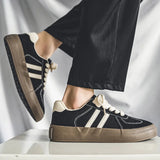 WIAOFELLAS  -  Men Casual Sneakers Lace Up Simple Design Skateboard Flats Outdoor Running Sports Shoes Platform Trainers Sneaker For Male 39-44