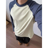 Wiaofellas  -  Unisex Double-Sided Velvet T-Shirt, Lightweight Thermal Base Layer, Raglan Sleeve Brushed Fleece, Winter Comfort