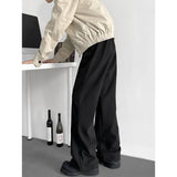 WIAOFELLAS  -  Black Suit Pants Men Fashion Society Mens Dress Pants Korean Casual Loose Straight Pants Mens Office Formal Trousers M-3XL