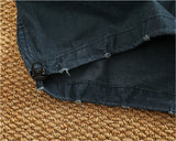 WIAOFELLAS  -  Summer high quality short sleeve overalls shirt men heavy washing old multi-pocket loose half sleeve