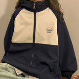 WIAOFELLAS  -  Harajuku Patchwork Jackets Women Cargo Jacket Y2K Spring Autumn Casual Loose Outerwear Long Sleeve Coats Teens Female Top