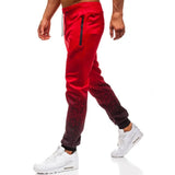 WIAOFELLAS  -  European and American Men's Pants, New Foreign Trade Slim Fit, Personalized 3D Gradient Casual Sports Pants