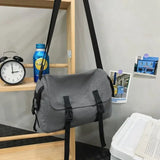 WIAOFELLAS  -  Men Women Single Shoulder Tooling Postman College Student Commuter Large Capacity Canvas Crossbody Bags Fashion Trend Bag