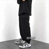 WIAOFELLAS  -  New Men Thin Casual Drawstring Tie-fitting Summer Loose Work Pants