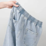 Wiaofellas  -  Autumn Korean Fashion Drawstring Y2K Jeans Homme Classic Baggy Straight Wide Leg Pants New Hip Hop Streetwear Casual jean