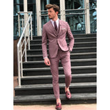 WIAOFELLAS  -  Chic Solid Men Suits Slim Fit 3 Piece (Blazer+Vest+Pants) Fashion Peak Lapel Business Casual Office Outfits Prom Wedding Suits