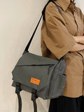 WIAOFELLAS  -  Retro messenger bag men's design simple shoulder bag fashion messenger bag students' class bag