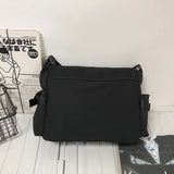WIAOFELLAS  -  Korean Fashion Casual Big Bag Student School Bags for Teenage Girls Messenger Bag Shoulder Bag Crossbody Bags Women