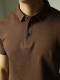 WIAOFELLAS  -  Fashionable Mens Slim Fit Polo Shirts Short Sleeve Button Turn-down Collar Polo Shirt Spring Summer Casual Men Solid Color Polos