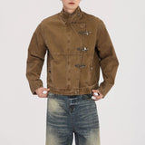 Wiaofellas  -  Winter New Men's Deconstructed Long-Sleeve Jacket American Retro Fashion Trendy High Street Casual Simple Loose Niche Men's Top