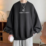 Wiaofellas  -  Autumn Hip Hop Letter Crewneck Sweatshirt Men New Y2k Streetwear Pullover Hoodies Korean Fashion Vintage sudaderas para hombre